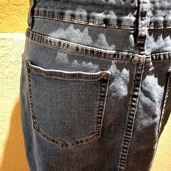 1990's Vintage Vibe Denim Button Down Double Pocket Trucker Blue Dress Size 14 - Picture 10 of 15